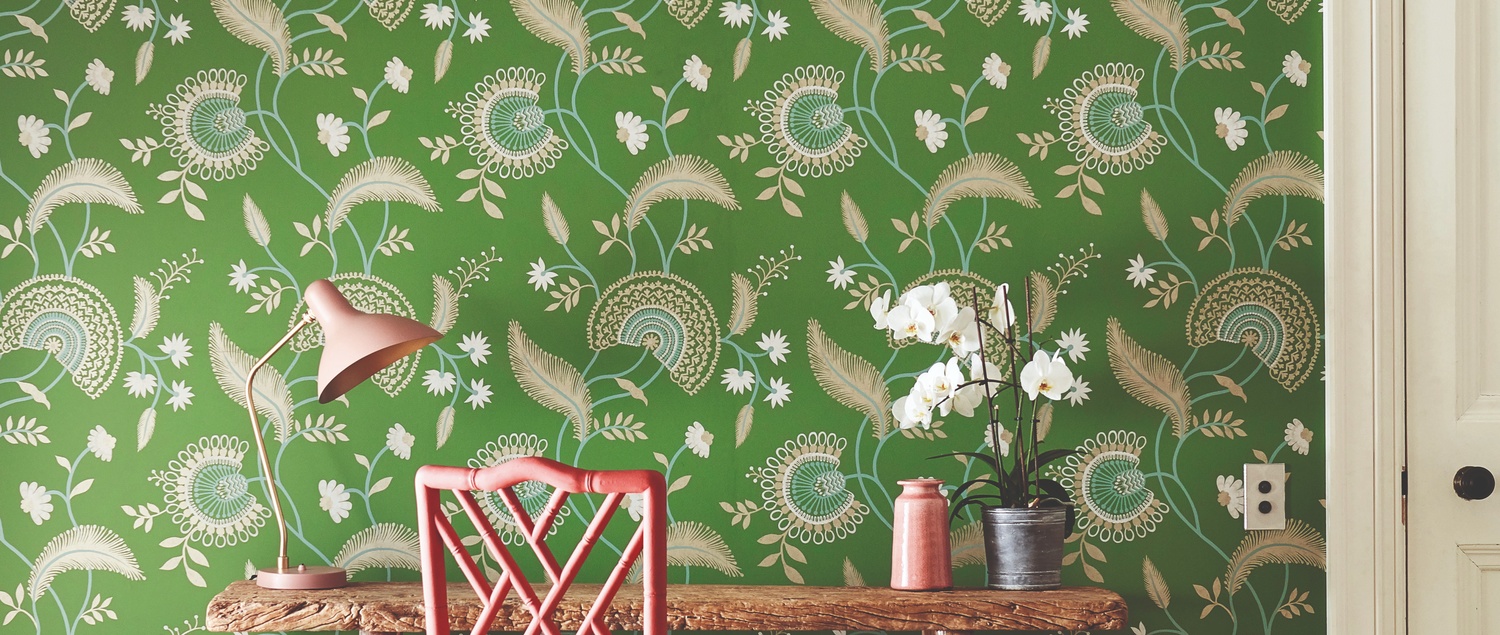 Sanderson 2019 Caspian 12 Hakimi Green Wallpaper