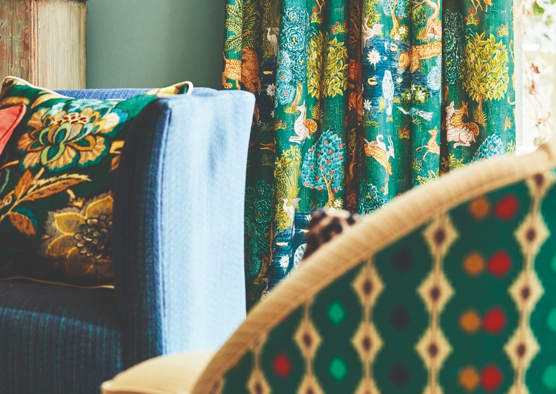 Sanderson 2019 Caspian 64 Mossi Green Fabric